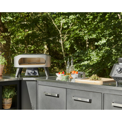Cuisine extérieure modulable avec module 180 cm et évier 90 cm - plan inox - Cozze