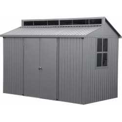 Abri de jardin aluminium 10 x 6 avec lucarne - fenêtre latérale - surface 5,36 m² de marque Duramax, référence: J9728800