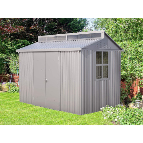 Abri de jardin aluminium 10 x 6 avec lucarne - fenêtre latérale - surface 5,36 m² - Duramax