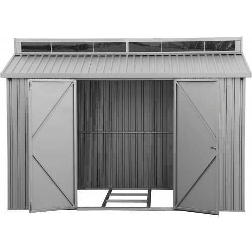 Abri de jardin aluminium 10 x 6 avec lucarne - fenêtre latérale - surface 5,36 m² - Duramax