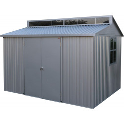 Abri de jardin aluminium 10 x 8 avec lucarne - fenêtre latérale - surface 7,24 m² de marque Duramax, référence: J9728900