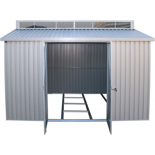 Abri de jardin aluminium 10 x 8 avec lucarne - fenêtre latérale - surface 7,24 m² - Duramax