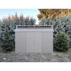 Abri de jardin aluminium 10 x 8 avec lucarne - fenêtre latérale - surface 7,24 m² - Duramax