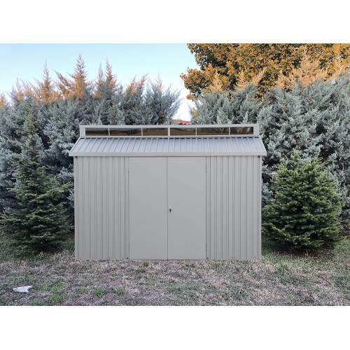 Abri de jardin aluminium 10 x 8 avec lucarne - fenêtre latérale - surface 7,24 m² - Duramax