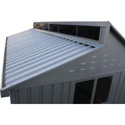 Abri de jardin aluminium 8 x 6 avec lucarne - fenêtre latérale - surface 4,33 m² - Duramax