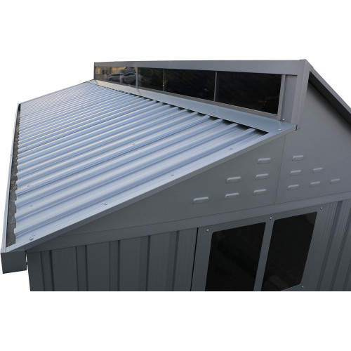 Abri de jardin aluminium 8 x 6 avec lucarne - fenêtre latérale - surface 4,33 m² - Duramax