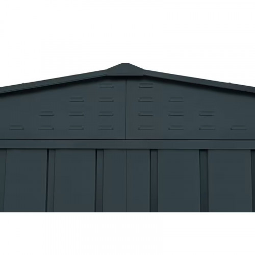 Abri de jardin métal imitation bois 7,75 m² avec kit d’ancrage - anthracite - grande hauteur - Duramax