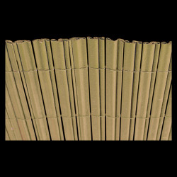 Clôture roseau PVC bambou 1 x 3 m - profil ondulé double face - anti-UV - NORTENE 