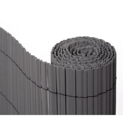 Canisse PVC double face 19 mm grise 1 x 3 m - 30 % recyclé - anti-UV - NORTENE 