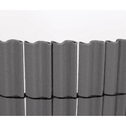 Canisse PVC double face 19 mm grise 1 x 3 m - 30 % recyclé - anti-UV - NORTENE 