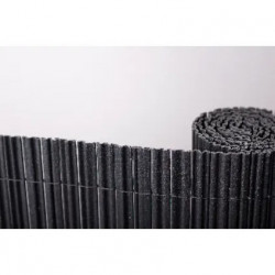 Canisse PVC double face noir anthracite 1 x 3 m - 30 % recyclé - occultante - NORTENE 