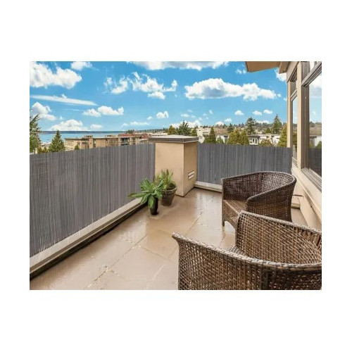 Canisse PVC double face grise 1,5 x 3 m - 19 mm - 30 % recyclé - NORTENE 