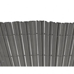 Canisse PVC double face grise 1,5 x 3 m - 19 mm - 30 % recyclé - NORTENE 