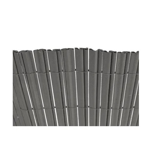 Canisse PVC double face grise 1,5 x 3 m - 19 mm - 30 % recyclé - NORTENE 