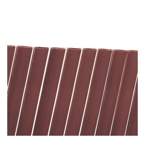 Canisse PVC double face marron 1 x 3 m - roseaux ovales 16 mm - anti-UV - NORTENE 