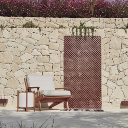 Treillis décoratif LOP brun 1 x 2 m - osier semi-synthétique - maille 18 mm - NORTENE