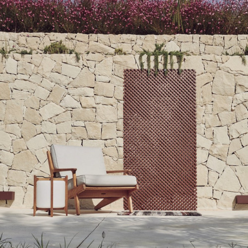 Treillis décoratif LOP brun 1 x 2 m - osier semi-synthétique - maille 18 mm - NORTENE 