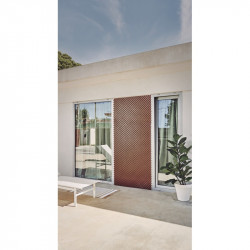 Treillis décoratif LOP brun 1 x 2 m - osier semi-synthétique - maille 18 mm - NORTENE