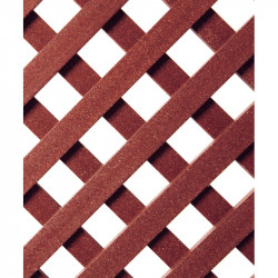 Treillis décoratif LOP brun 1 x 2 m - osier semi-synthétique - maille 18 mm - NORTENE