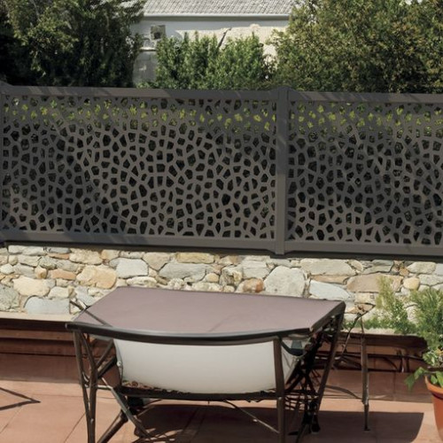 Panneau décoratif extérieur couleur taupe 1 x 2 m - polypropylène 100 % recyclé - NORTENE 