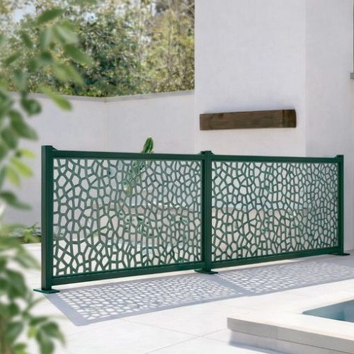 Panneau décoratif extérieur vert foncé 1 x 2 m - polypropylène 100 % recyclé - NORTENE 