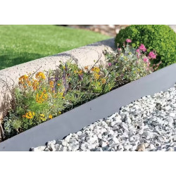 Bordure de jardin acier galvanisé 1,06 m - hauteur 18 cm - 5 piquets intégrés de marque NORTENE , référence: J9733900
