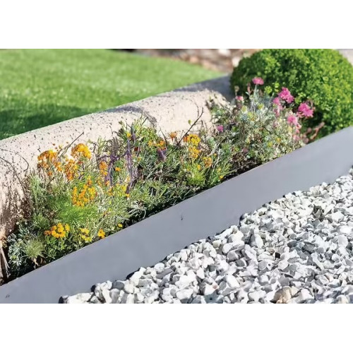 Bordure de jardin acier galvanisé 1,06 m - hauteur 18 cm - 5 piquets intégrés - NORTENE 