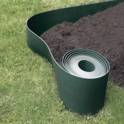 Bordure de jardin flexible verte 10 m - polyéthylène recyclé - hauteur 7,5 cm - NORTENE 