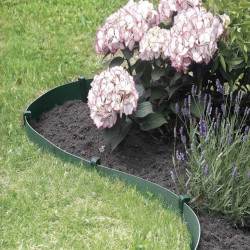 Bordure de jardin flexible verte 10 m - polyéthylène recyclé - hauteur 7,5 cm - NORTENE 