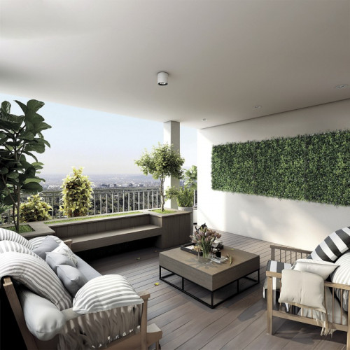 Jardin vertical synthétique Jasmin 1 x 1 m - feuillage fleuri - anti-UV - NORTENE 