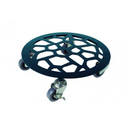 Support à roulettes décoratif ardoise Ø 30 cm - hauteur 8,5 cm - pour pot de fleurs - NORTENE 