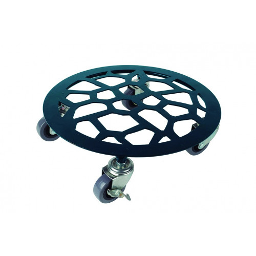 Support à roulettes décoratif ardoise Ø 30 cm - hauteur 8,5 cm - pour pot de fleurs - NORTENE 
