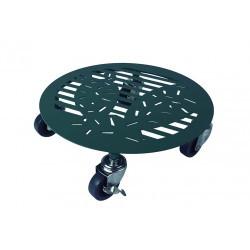 Support à roulettes décoratif bleu vert Ø 30 cm - hauteur 8,5 cm - pour pot de fleurs - NORTENE 