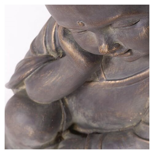 Statue Bouddha Mey grise 41,5 cm - résine - extérieur - NORTENE 