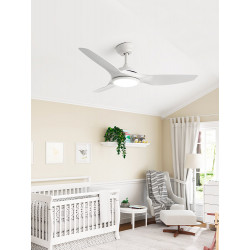 Ventilateur de plafond - DCF-W680 - 30 pouces - finition nickel satiné avec éclairage E27 - DLC Home