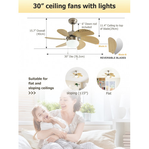 Ventilateur de plafond 107 cm blanc - pales transparentes avec LED 28 W et télécommande - DLC Home