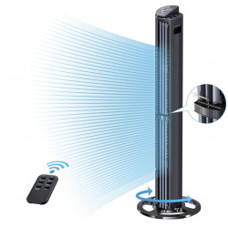 Ventilateur colonne 40 pouces noir - écran LED avec télécommande de marque DLC Home, référence: B9737100