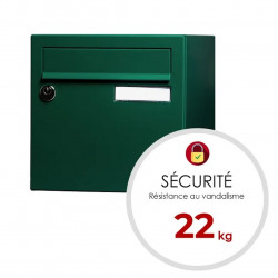 Boîte aux lettres normalisée - 1 porte extérieur - essentiel - acier vert brillant - RENZ