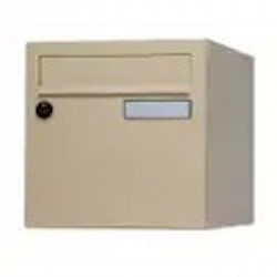 Boîte aux lettres normalisée - 1 porte - Essentiel - acier ivoire brillant de marque RENZ, référence: B9737300