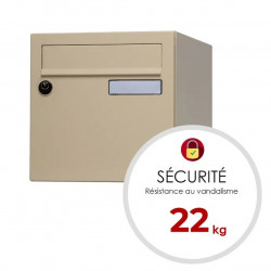 Boîte aux lettres normalisée - 2 portes - Essentiel - acier ivoire brillant - RENZ