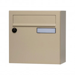 Boîte aux lettres compacte - 1 porte extérieur - Essentiel - acier ivoire brillant de marque RENZ, référence: B9738000