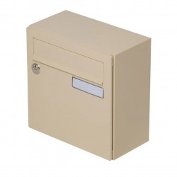 Boîte aux lettres compacte - 1 porte extérieur - Essentiel - acier ivoire brillant - RENZ