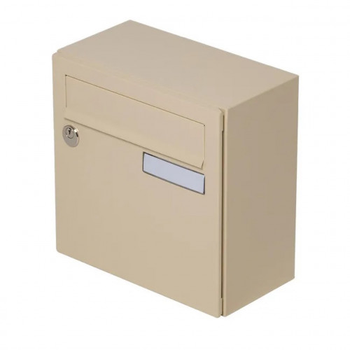 Boîte aux lettres compacte - 1 porte extérieur - Essentiel - acier ivoire brillant - RENZ