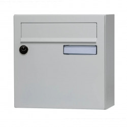 Boîte aux lettres compacte - 1 porte extérieur - Essentiel - acier blanc brillant de marque RENZ, référence: B9738100