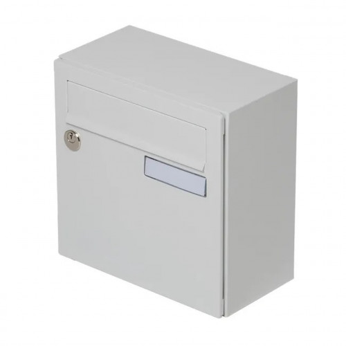 Boîte aux lettres compacte - 1 porte extérieur - Essentiel - acier blanc brillant - RENZ