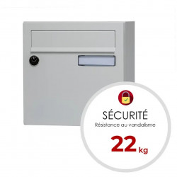 Boîte aux lettres compacte - 1 porte extérieur - Essentiel - acier blanc brillant - RENZ