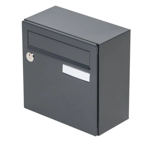 Boîte aux lettres compacte - 1 porte extérieur - Essentiel - acier gris brillant - RENZ