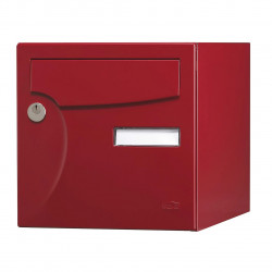 Boîte aux lettres normalisée - 1 porte extérieur - Animation - acier rouge basque - RENZ