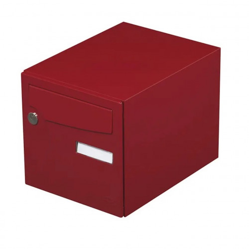 Boîte aux lettres normalisée - 1 porte extérieur - Animation - acier rouge basque - RENZ