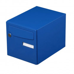 Boîte aux lettres normalisée - 1 porte extérieur - Animation - acier bleu breton - RENZ